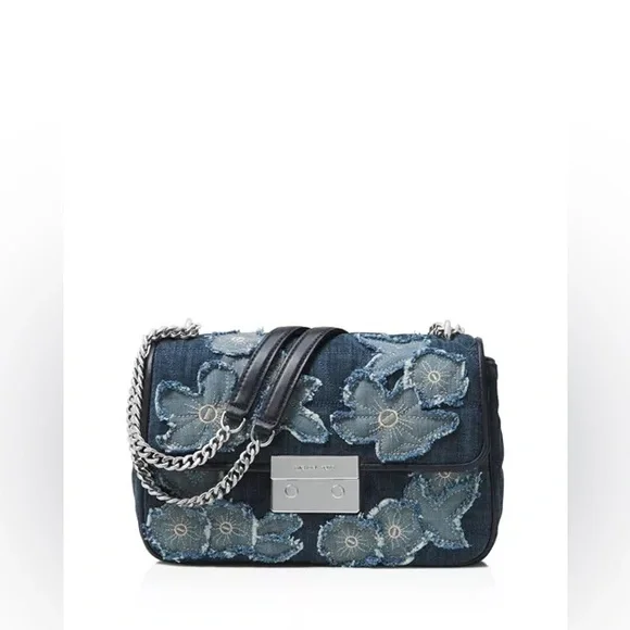 Michael Kors Sloan Denim Floral Sloan Bag